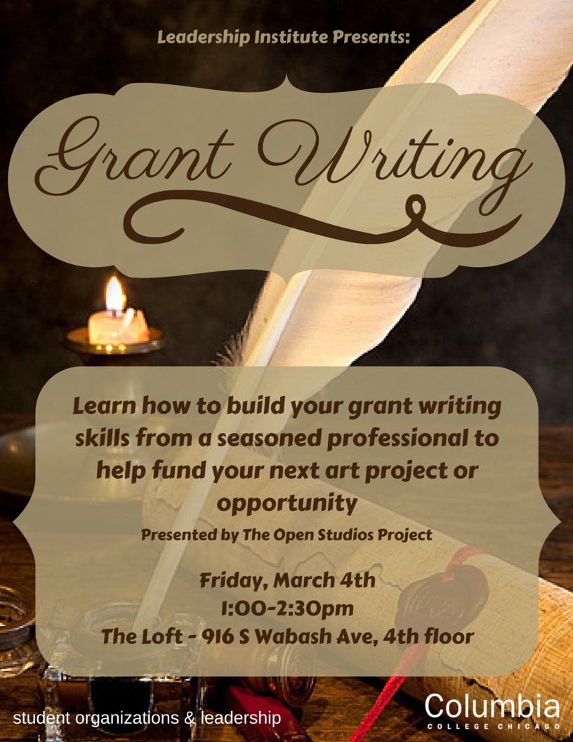 ColumbiaLoft's tweet photo. #GrantWriting workshop this Friday from 1-2:30pm right here in #ColumLoft! #ColumbiaChi Join us!! https://t.co/kLumdQW6k1