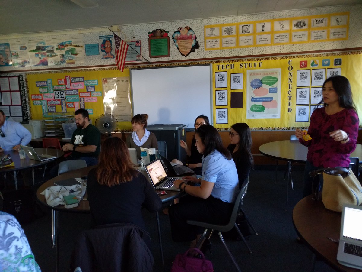 StacyKTweets's tweet photo. My 1st #tadl @ James Irvine IS & 1st FTF mtg w/ #LECOBT Coach @Ms_Cabiness Now 4 the #TechSpeedDating #sausdchat https://t.co/ewg4wLPBXU