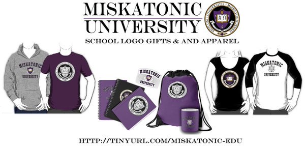 ChristianMilik's tweet photo. @WonderCon Miskatonic U gear for the Lovecraft Panel is 29% for leapday! https://t.co/EcE8SJaGLm #Cthulhu #Lovecraft https://t.co/IzLifnd64v