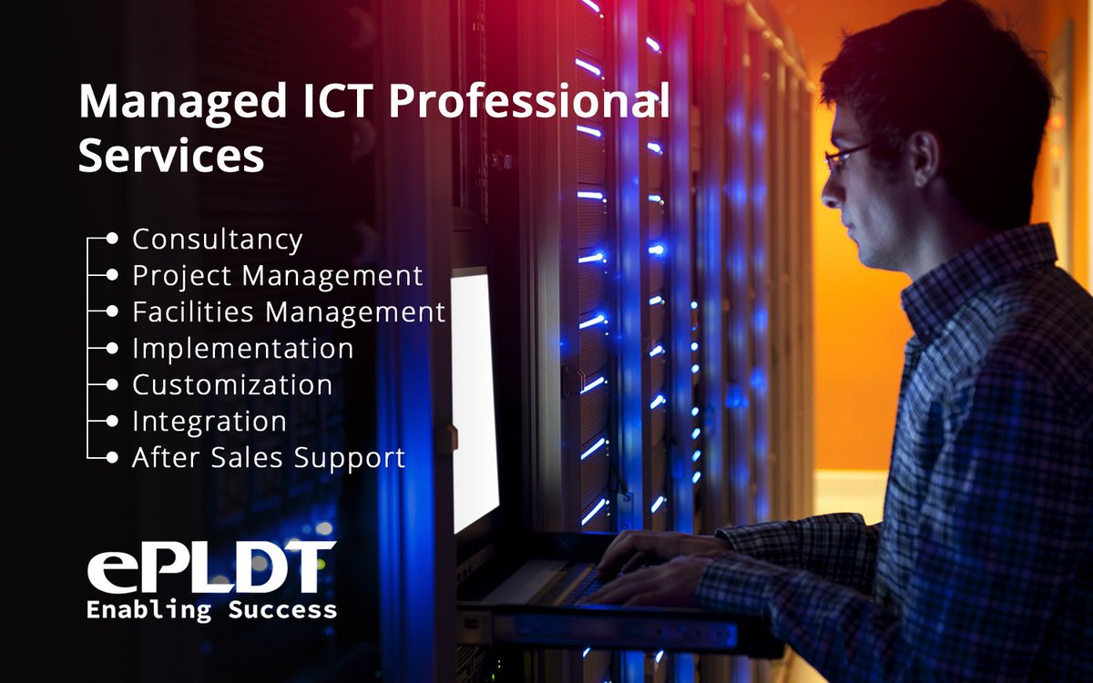 ePLDT's tweet photo. Gain time to focus on your business’ core function. Let us take care of your IT. #ManagedICT https://t.co/GDu5hLgCp6