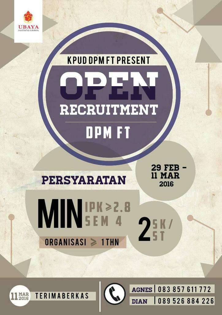 DPM_FT_Ubaya's tweet photo. Prepare yourself to be next member of "DPM FT" 2016 😄😄😄 https://t.co/r9KHVHi3UJ