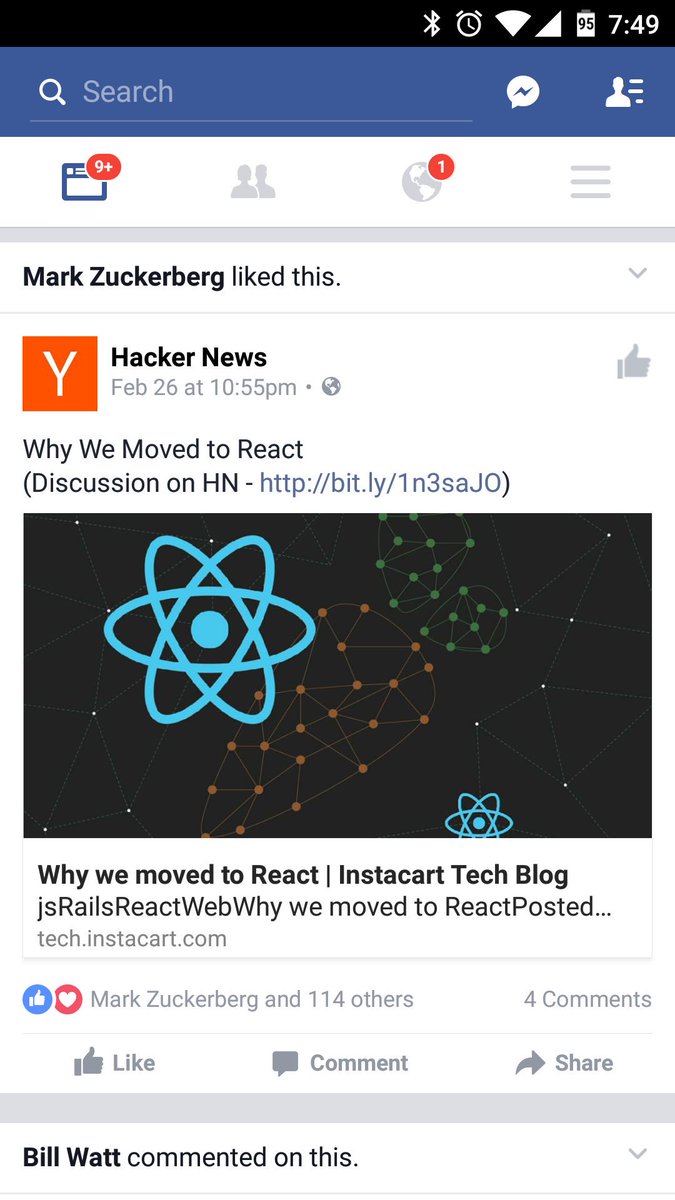 Dominic_Cocch's tweet photo. When Mark Zuckerberg likes your blog post 🤓 @LifeAtInstacart https://t.co/rG7yKBTblJ