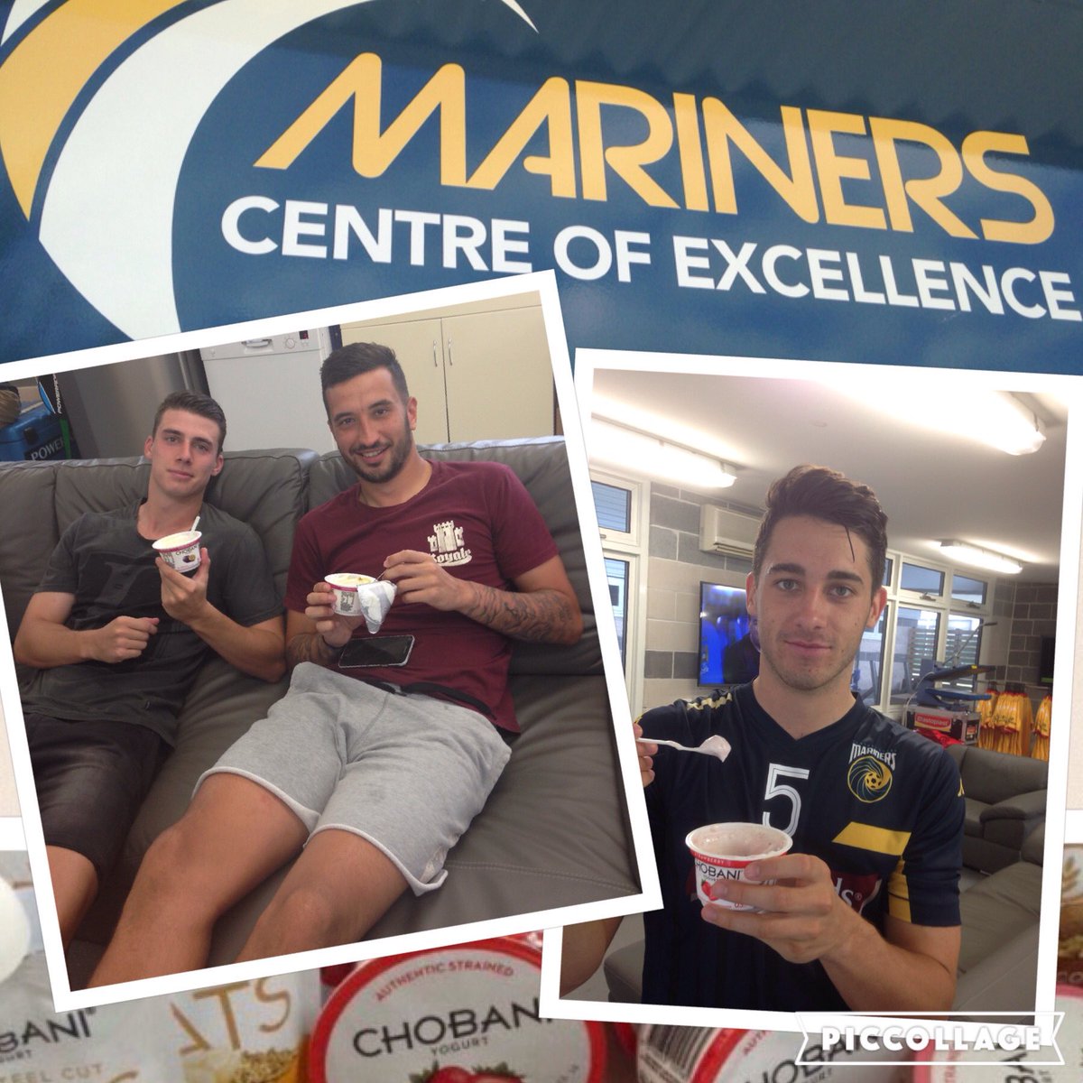 Melissa19w's tweet photo. The boys enjoying @ChobaniAU after a great training session this morning #CHOteam #Chobanicharged #thankschobani https://t.co/2fb2wrm7Pf
