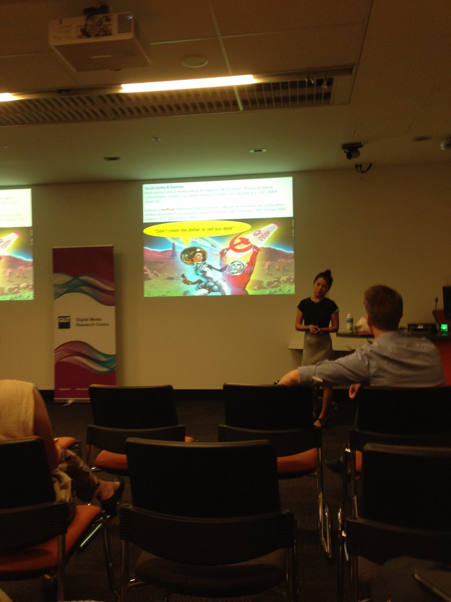 saragrebke's tweet photo. @Meg_Zeng reflecting on the positive side of rumours online at @qutdmrc https://t.co/PeBnO7XDRU