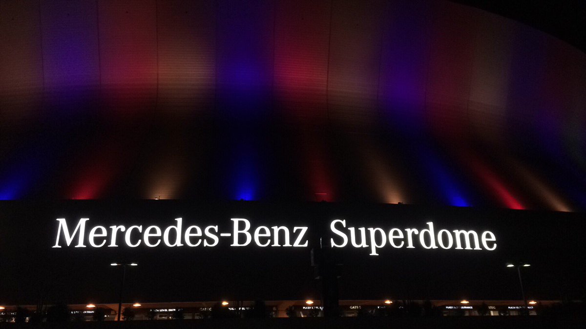 SigEpAlBeta's tweet photo. Awesome weekend at formal in New Orleans! Great seeing the red, purple, and gold light up the Superdome. https://t.co/fv0jRWOv3H