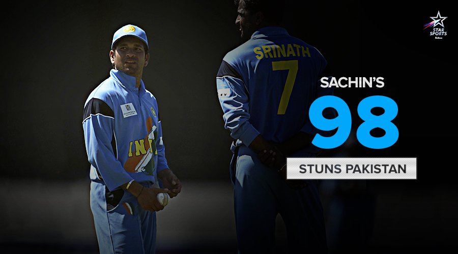 StarSportsIndia's tweet photo. OnThisDay in 2003, Sachin Tendulkar ripped apart Pakistan’s bowling attack in the #WorldCup with utmost ease! https://t.co/tZRVkABwU6