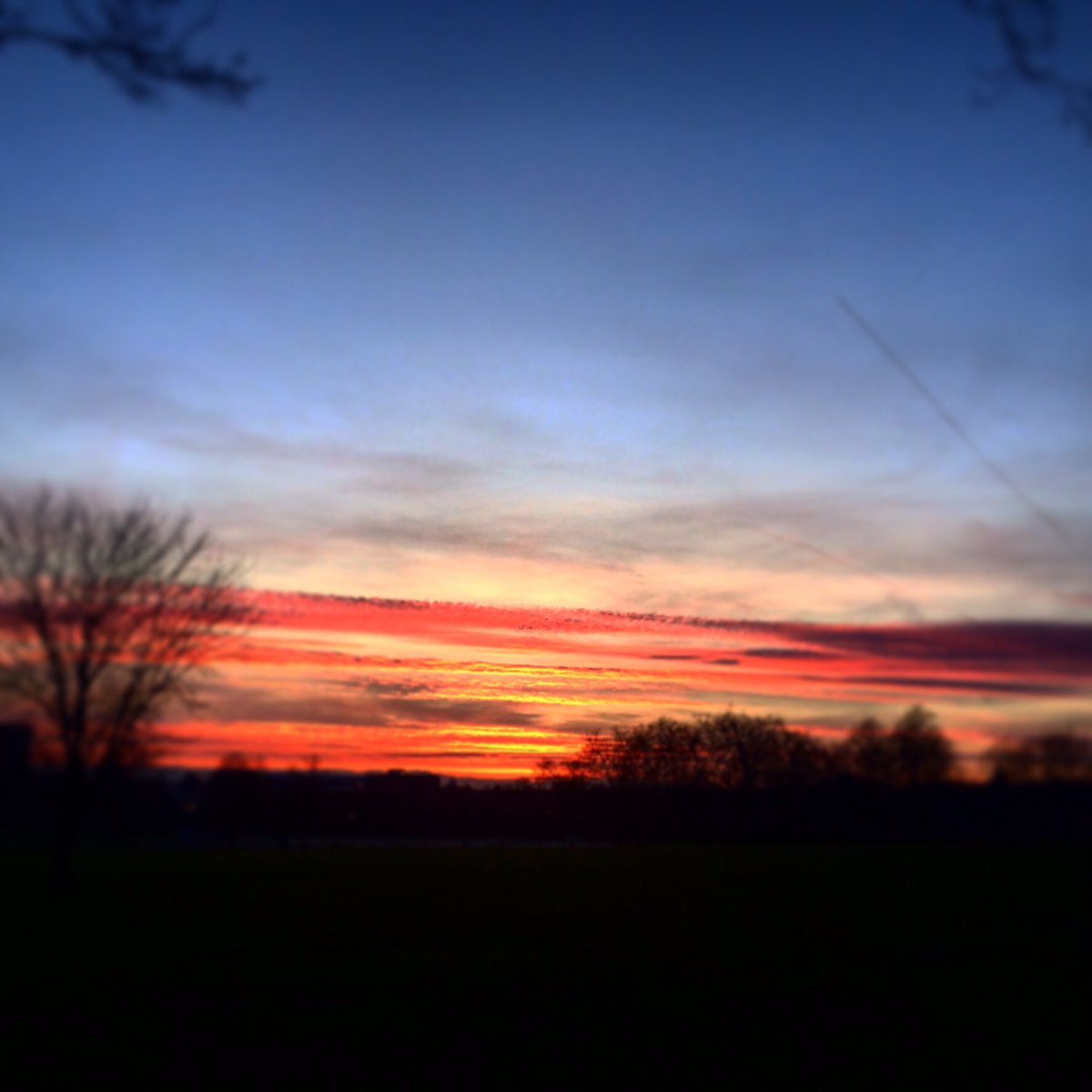 Red sky over North London