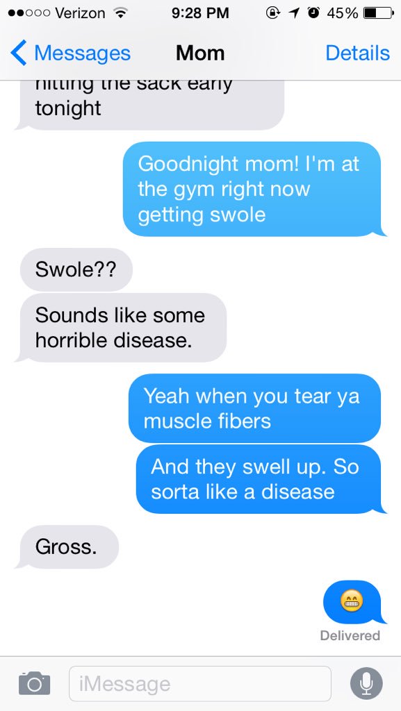 jphagger's tweet photo. Educating my mom on the the current slang https://t.co/icI1Hc4toE