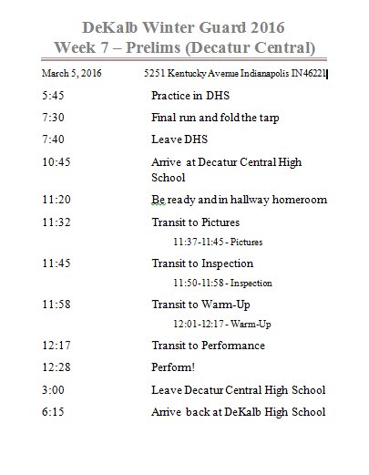 Dekalbguard's tweet photo. This weekend is Prelims at Decatur Central! Its going to be an early morning... https://t.co/qvAPvE25p4