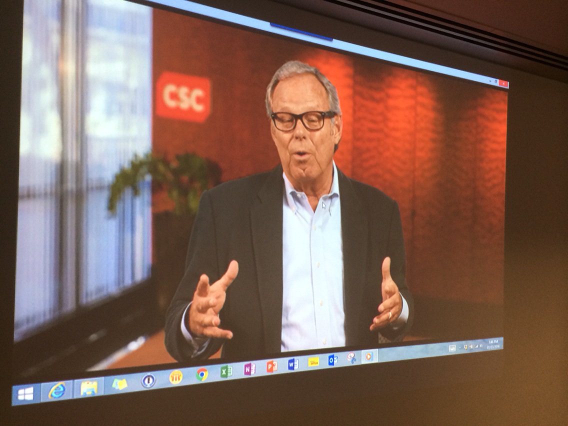 #oneCSCandUXC Mike Lawrie welcoming UXC on Day 1 @CSCAustralia