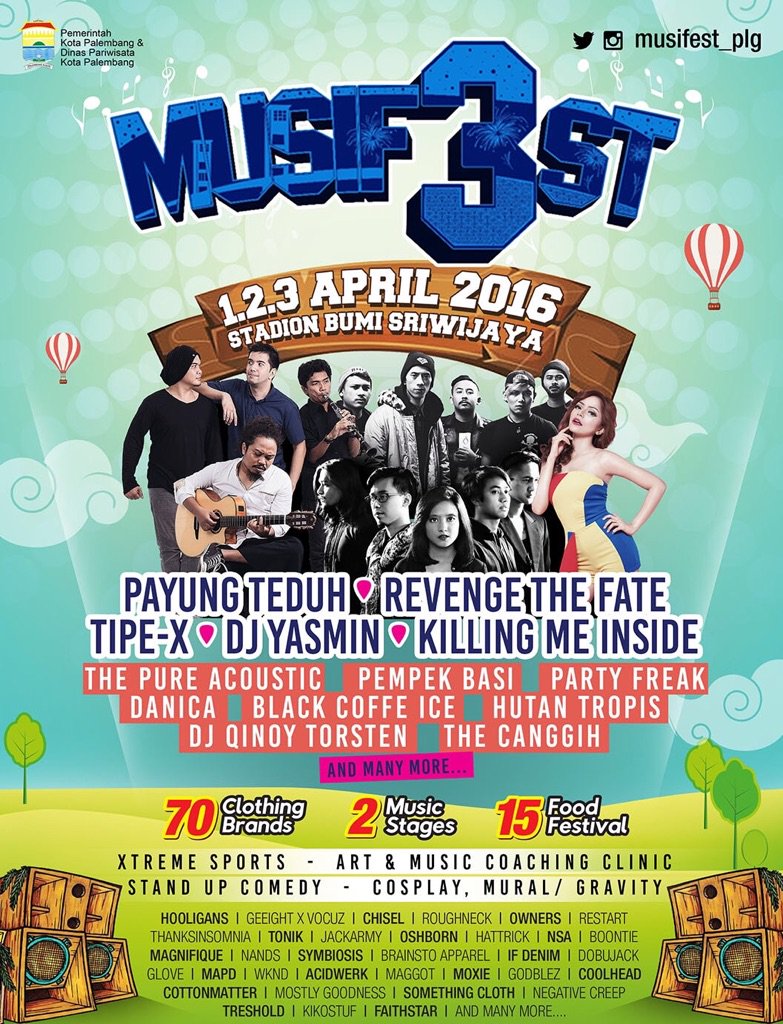 Sampai Jumpa di @MusiFest_PLG 2016 Awal bulan April nanti...