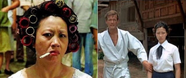 ビニールタッキー 007 黄金銃を持つ男 長身のロジャー ムーアよりクリストファー リーの方がデカいということと 中盤でボンドを助けるカラテ女子高生が後の カンフー ハッスル の大声おばちゃんであるという発見がありました T Co