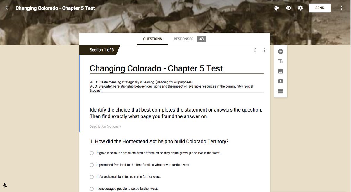 ENHoward_'s tweet photo. Google Forms is such a great way to get quick feedback, love them for test/quiz #HeritageExplorers #HEtechChallenge https://t.co/fIYul7gTzJ