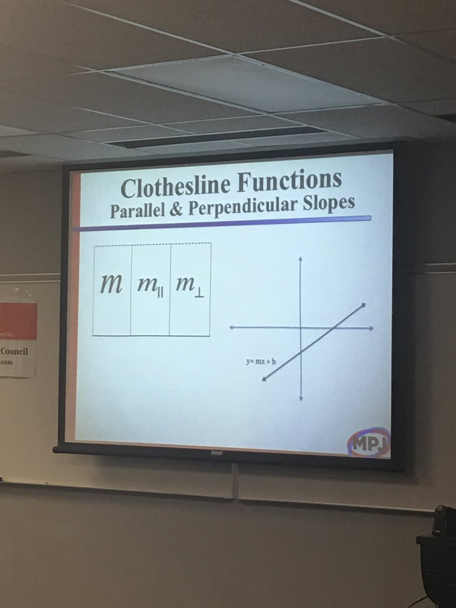 kristinhartloff's tweet photo. Deepening understanding of slope with #clotheslinemath @MathProjects @OCMathCouncil #ocmcsymposium2016 https://t.co/YSTmI4bI4m