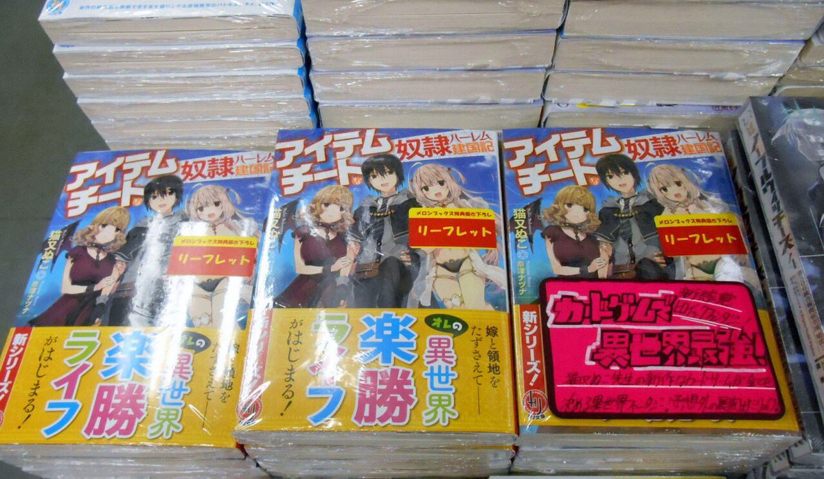 ホビージャパン出版情報局 店舗情報 メロンブックス大宮店にて Hj文庫 アイテムチートな奴隷ハーレム建国記 を大展開中 メロンブックス 猫又ぬこ 奈津ナツナ Hj文庫 T Co Q2ryqnakpy