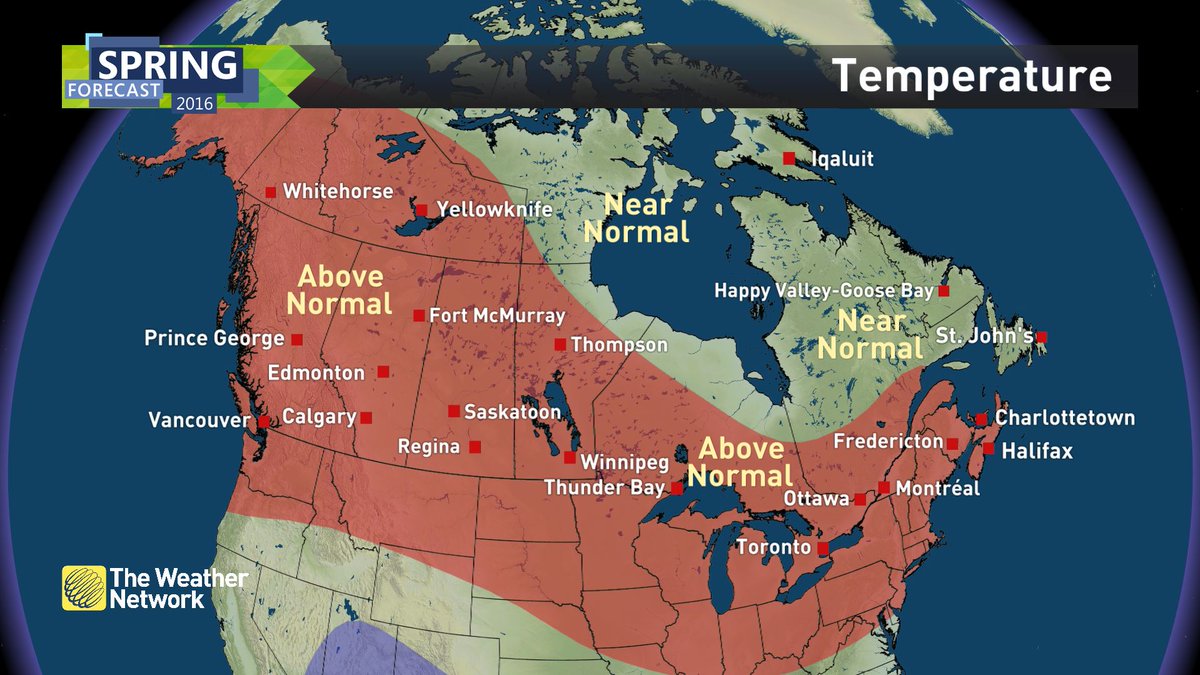weathernetwork's tweet image. Here it is Canada! Find out what's in store from March to June in our #SpringForecast ow.ly/YUGlm