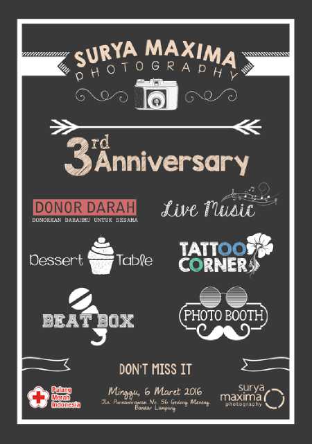 #3rdAnniversarySMP <a href="/uyungbersahaja/">Uyung</a> <a href="/Darah4Lampung/">Darah Untuk Lampung</a> <a href="/PSM_Unila/">PSM UNILA</a> @AkademikUnila <a href="/VandFajri/">Ivand Fajri</a> <a href="/virdaaltaria/">virdaaltaria</a> @rie_viera