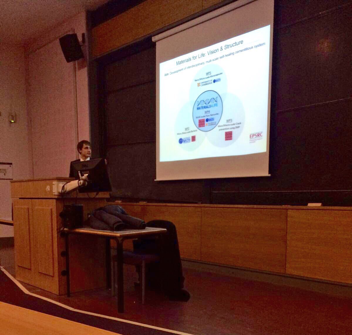 OTeall's tweet photo. @CostainGroup sponsored @Materials4Life #selfheaing #concrete project presented at @ConcreteNW event #innovation https://t.co/yPKKNZdvGH