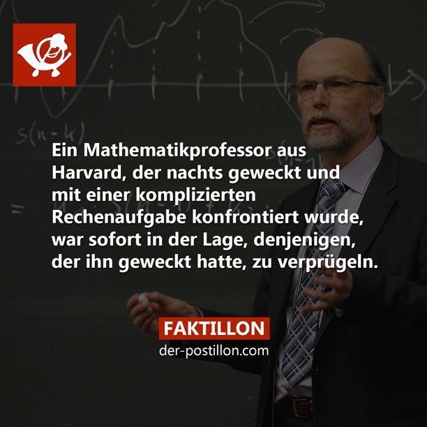 Faktillon's tweet image. Mehr Fakten auf &amp;gt; faktillon.tumblr.com
Ehrliche Nachrichten auf der-postillon.com