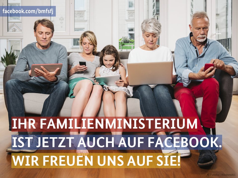 Wir sind jetzt auch auf diesem "Facebook". Aber keine Sorge: Wir bleiben Twitter treu! facebook.com/bmfsfj