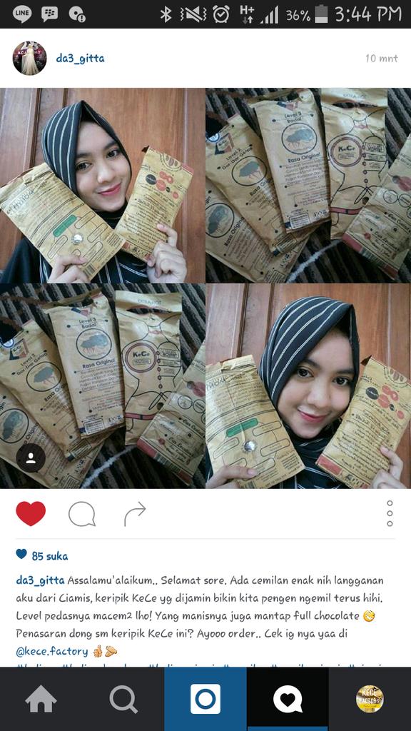 Gita D'Academi 😍 si cantik pun sukaaa sama KeCenya 🙌 yu yang mau borong bisa ke line/bbm 😘