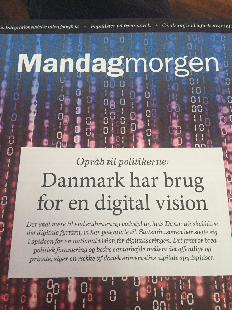 ... Danmark har brug for en digital vision, hvis ambitionerne om vækst skal realiseres #grunddata