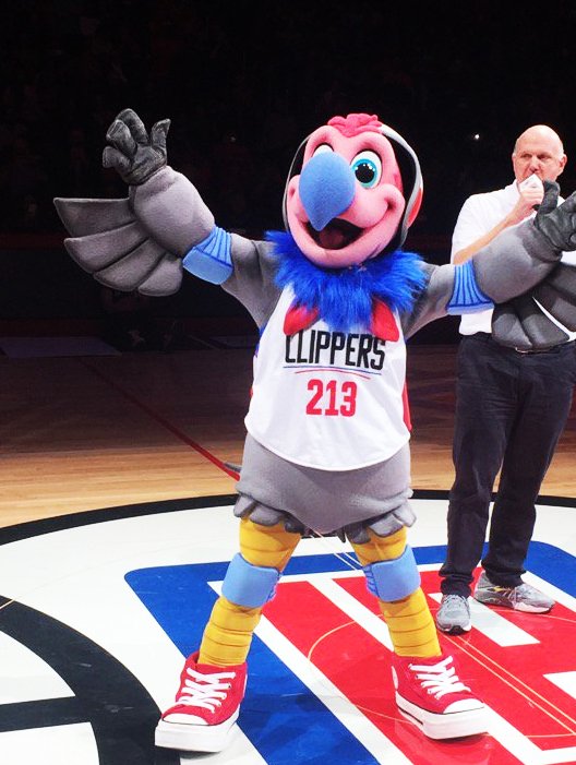 SportsCenter's tweet photo. Presenting Chuck, the Clippers new mascot. (via @ChuckTheCondor) https://t.co/bozH1yfxTq