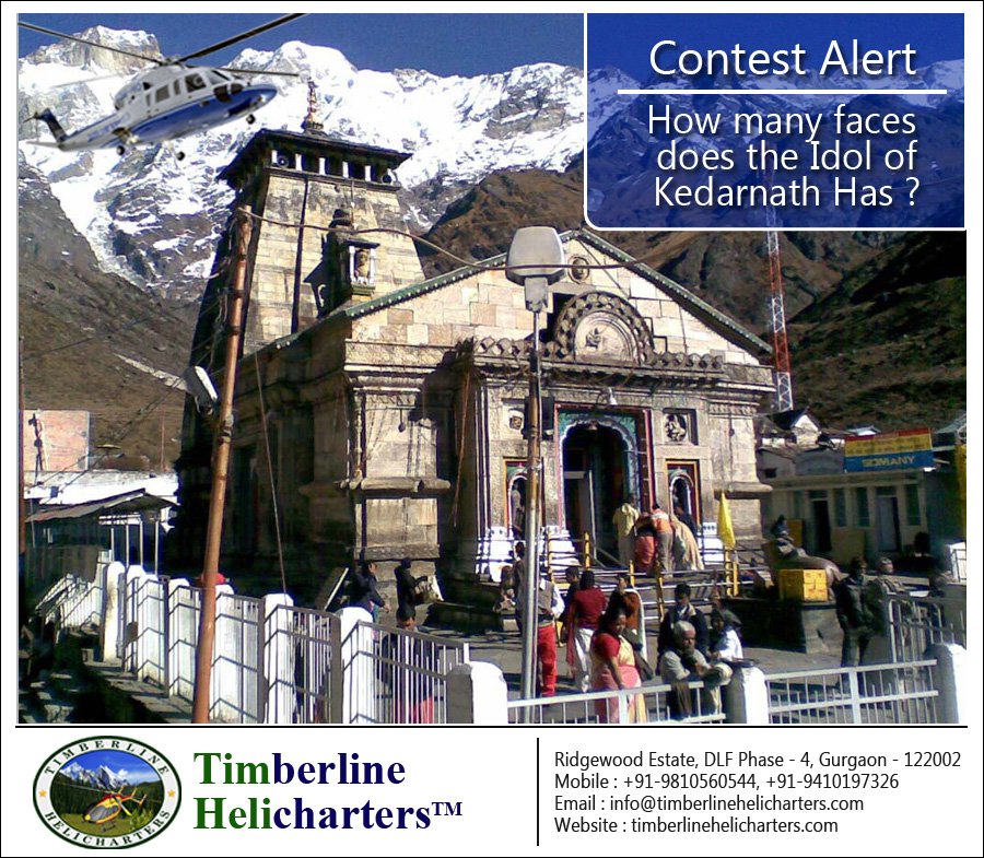 timberlinechar's tweet photo. #ContestAlert
Can you guess the #number of #faces the idol of #kedarnath has?
#timeberlinehelicharters #gurgaon. https://t.co/semyPY0fjw