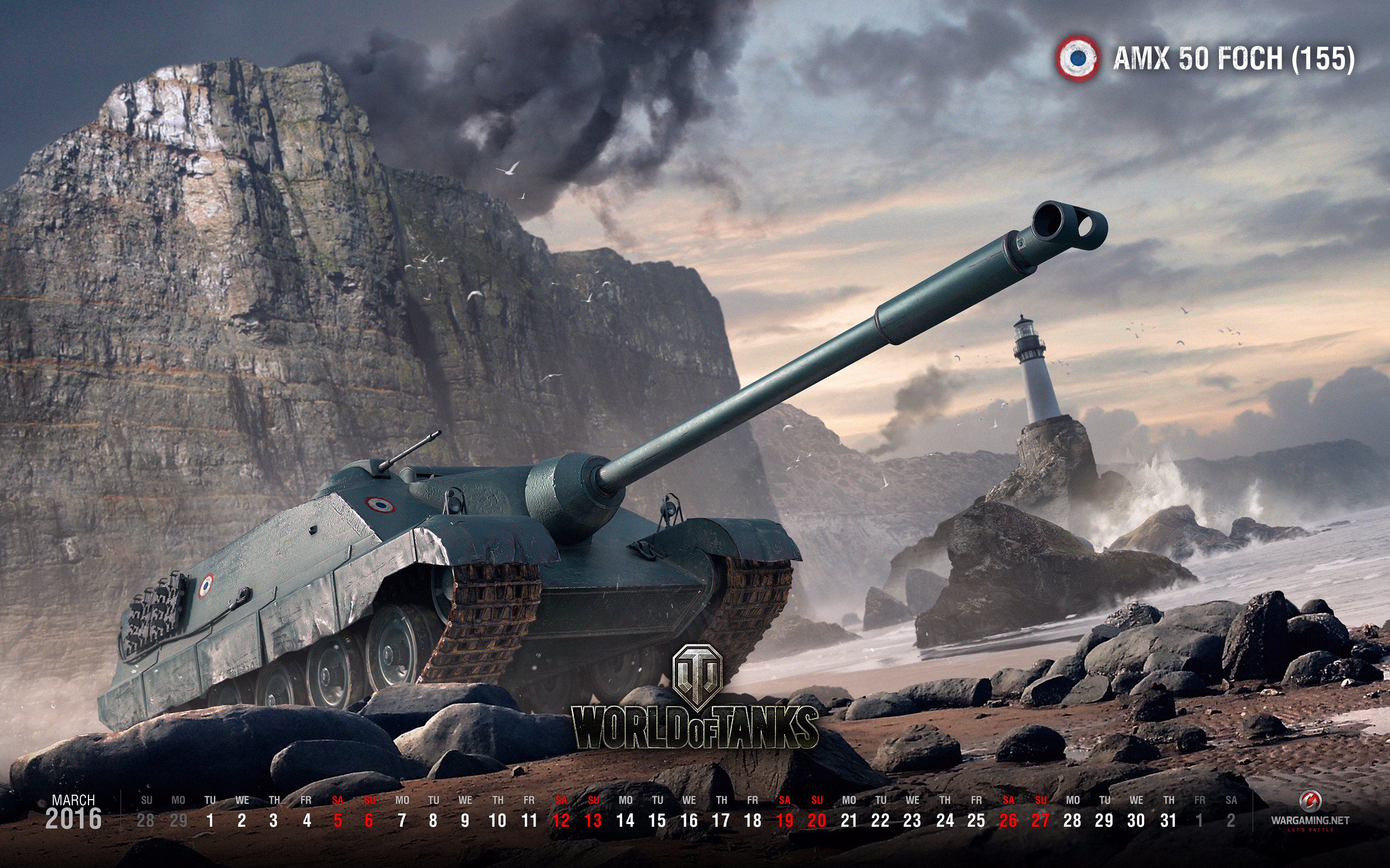 Twitter 上的 World Of Tanks 日本公式 3月のカレンダーは海岸に佇むフランスtier10の駆逐戦車amx Foch 155 です 日付の無い壁紙もありますのでぜひぜひご活用ください T Co Xmfhawyzr6 T Co 5mqt8mhydx Twitter