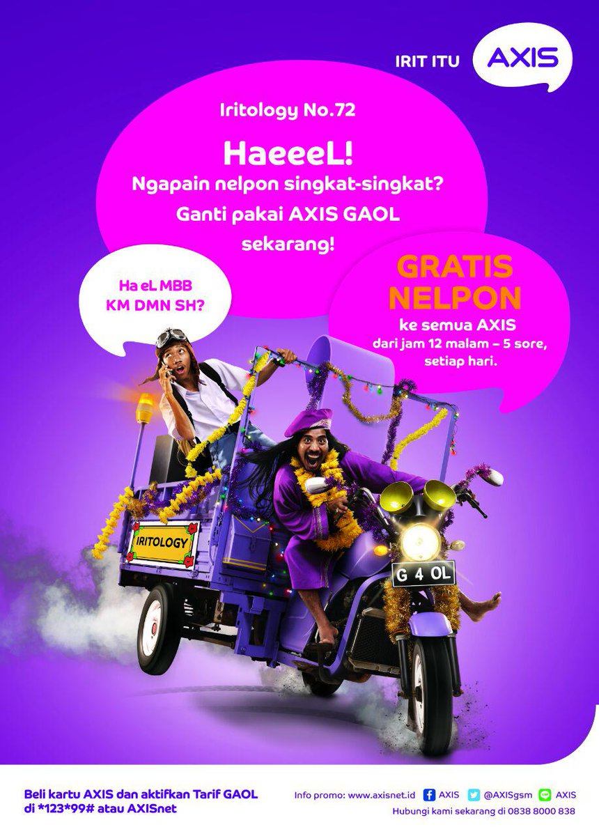 XLKBS's tweet photo. Mau nikmatin nelpon gratis ke semua AXIS?
Buruan ganti kartumu pakai AXIS dan aktifin tarif GAOL di *123*99# https://t.co/5QZsOU6UDc