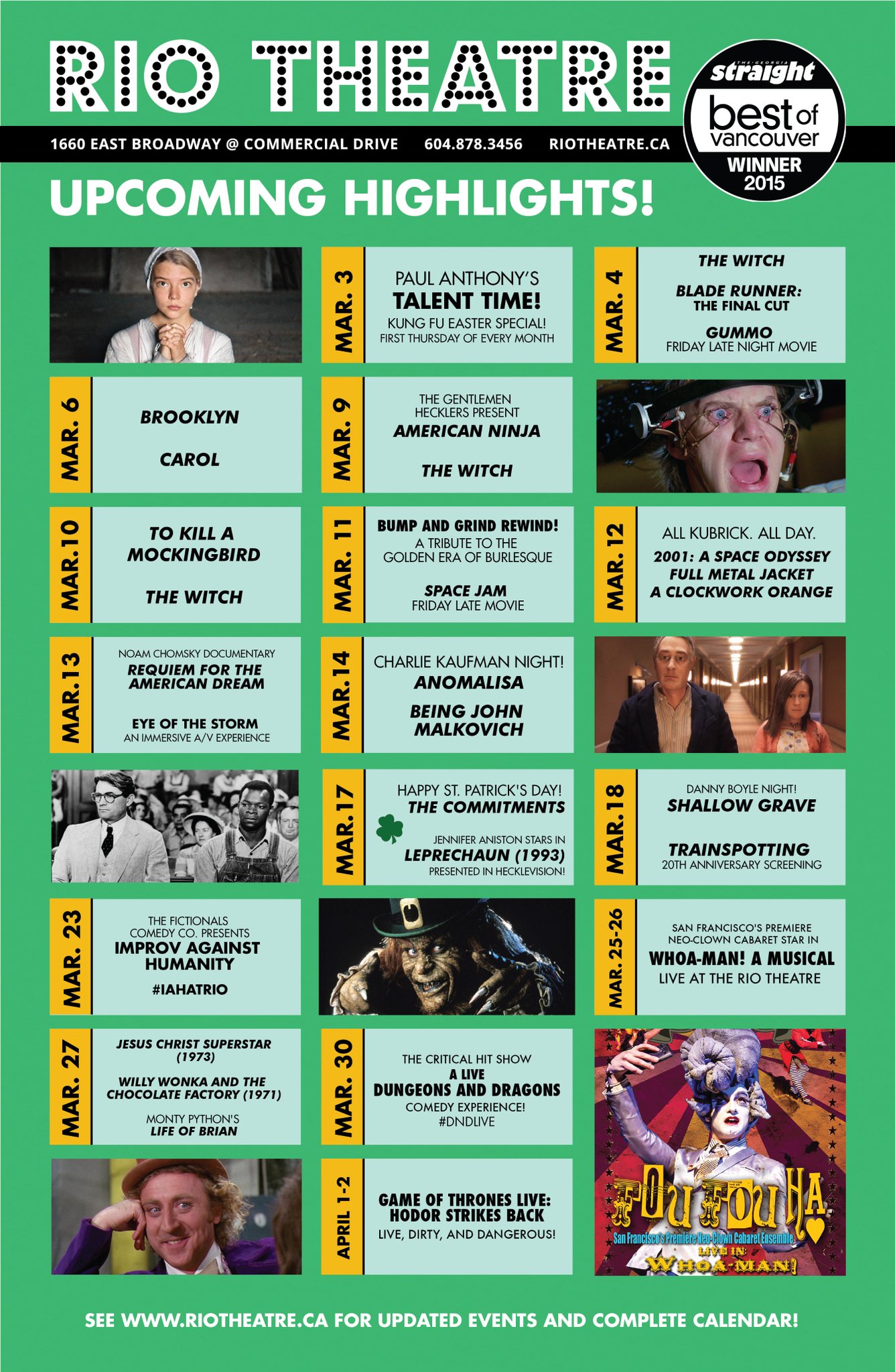 Rio Theatre on Twitter "OOOWEE! Take a look at all the goingson at