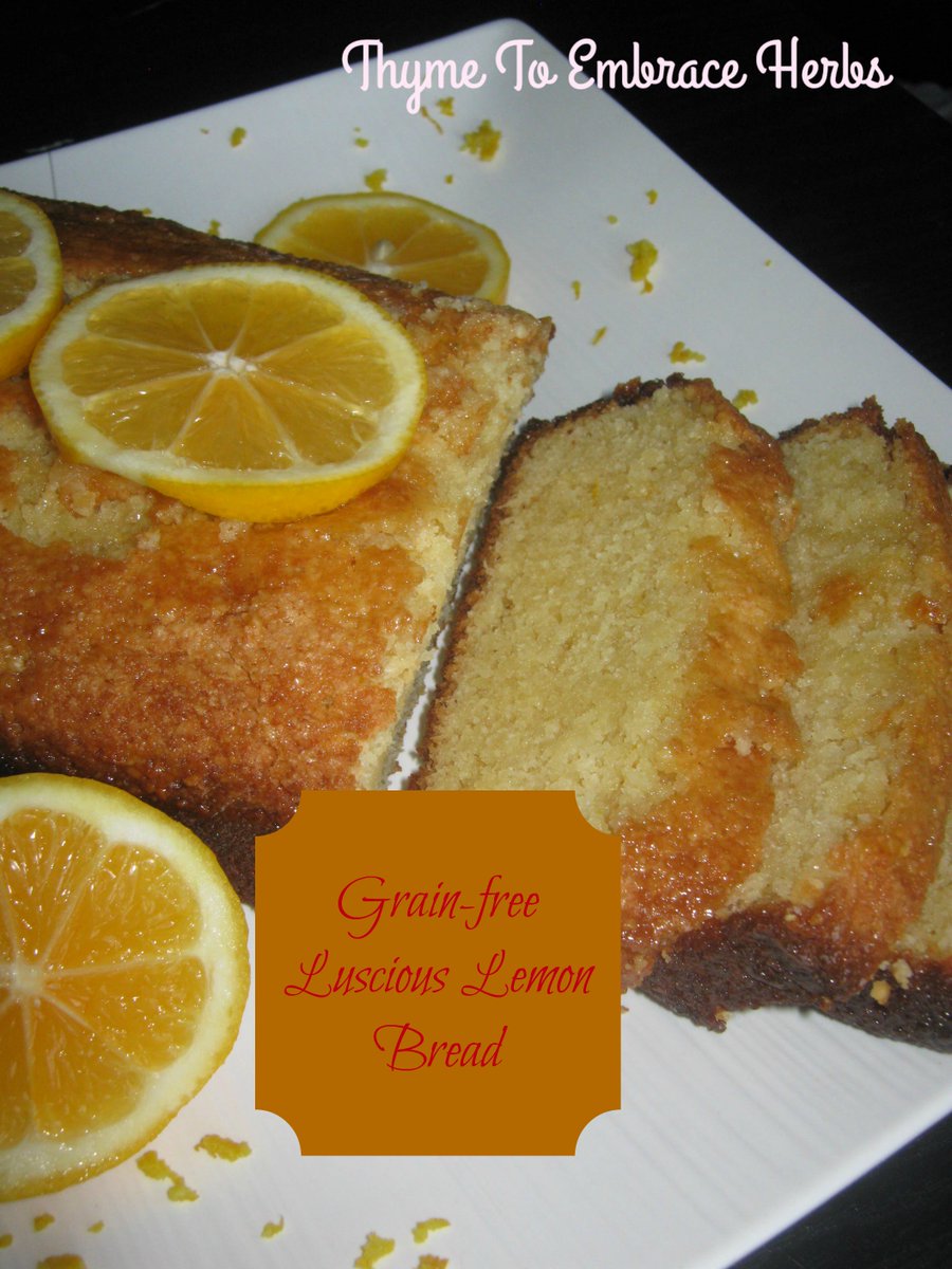 thymeto's tweet image. Today on the Blog: Grain-free Luscious Lemon Bread wp.me/p6JHJp-HO #grainfree #glutenfree #lemonbread #lemon