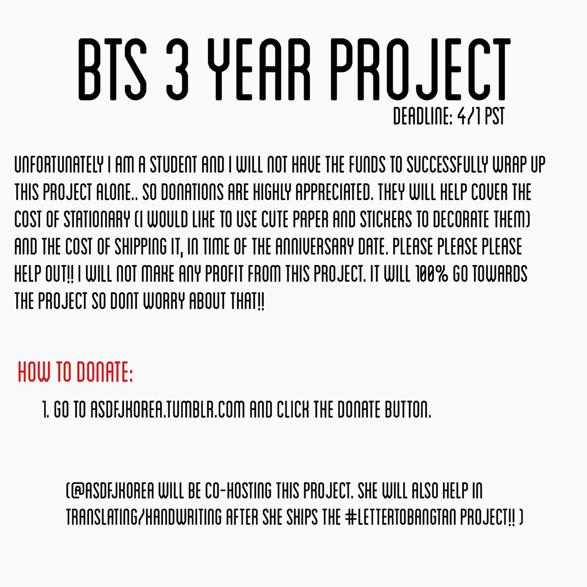 bts3years's tweet photo. [PLEASE RT❤️] Here are the details for the BTS3YEAR fan letter project!! https://t.co/5j3rnei1q1