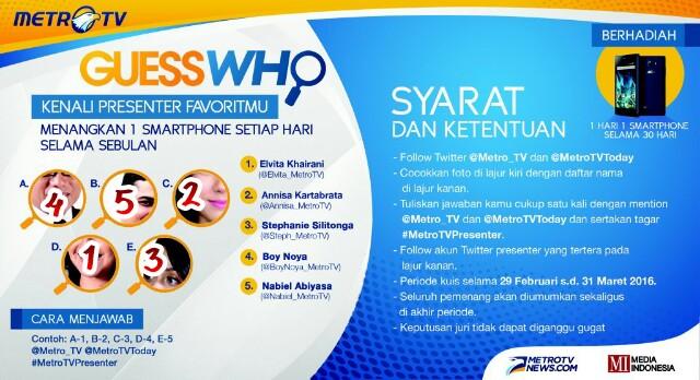 Fans4810's tweet photo. @MetroTVToday @Metro_TV  1-D 2-C 3-E 4-A 5-B
#MetroTVPresenter https://t.co/XSrbZdpXGu