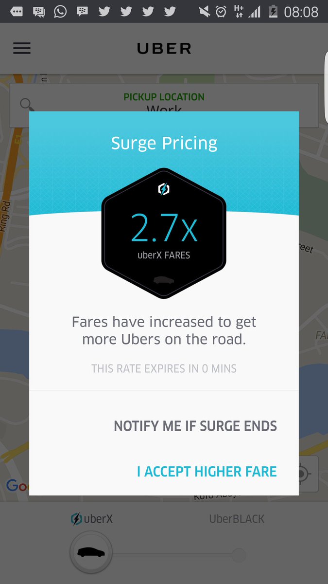 Osi_Suave's tweet photo. Because of the Fuel Scarcity Uber would most likely have Surge Pricing in parts of Lagos today. #UberWeekWithOsi https://t.co/odAF0Oo0Z9