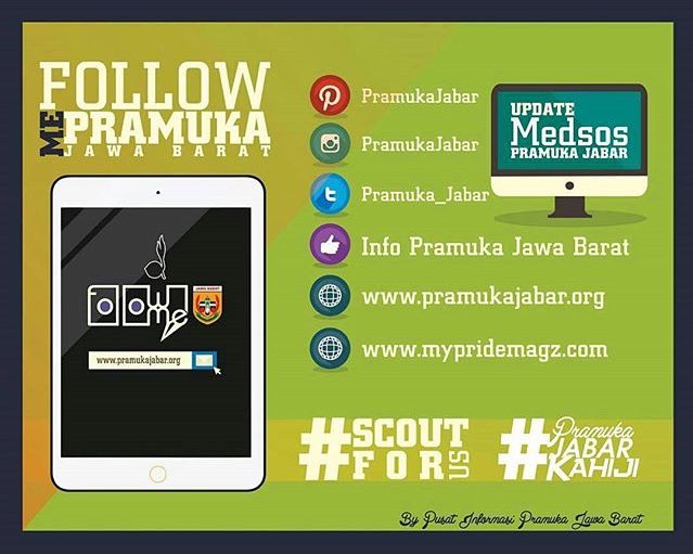 Semakin banyak informasi yg tersebar di media sosial, semakin baik. Yuks aktif di medsos, @pramuka_jabar <a href="/kwarnas/">Joulette</a>