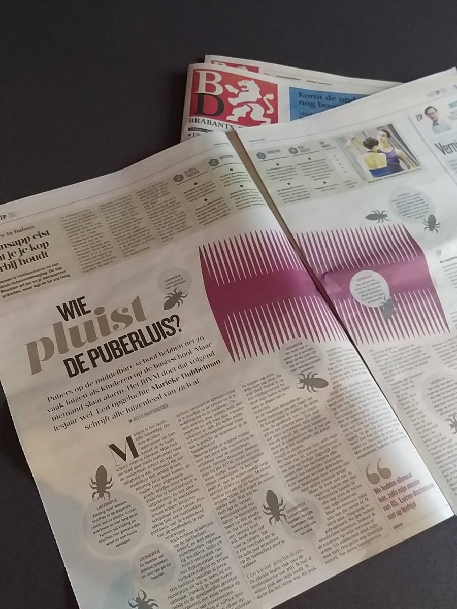WIZPEREN's tweet photo. Vandaag in @bdossenomgeving : Hoofdluis vindt puberkapsels zalig. Dus....blijf checken! 
#vanalleleeftijden https://t.co/LidLv4QMCd