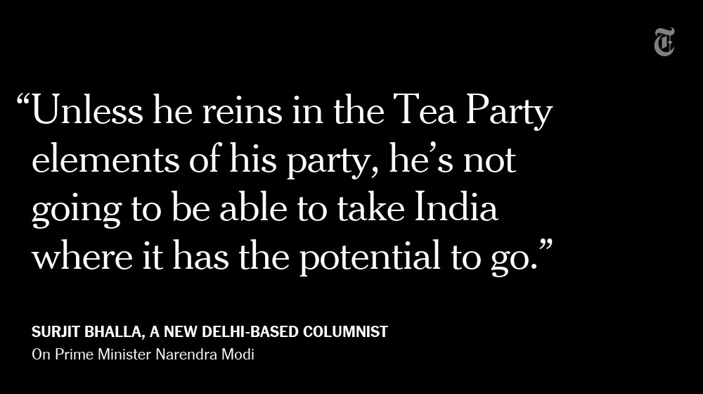 Narendra Modi "came to power with high expectations that have not been met" nyti.ms/21DWURe