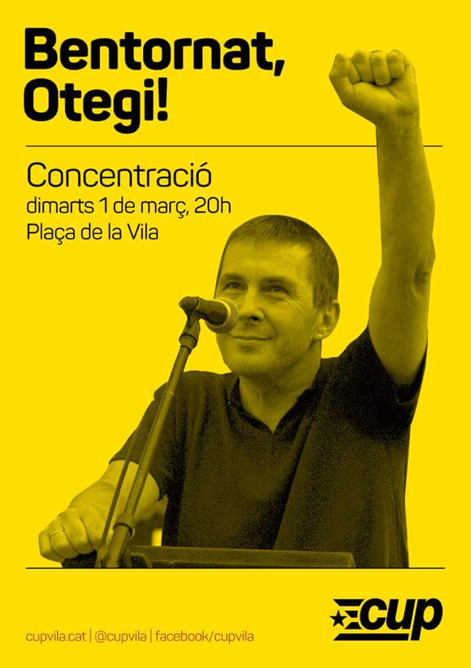 safontsi's tweet photo. @ArnaldoOtegi  2330 dies de segrest ,Bentornat!!! https://t.co/cJOsH78GtQ