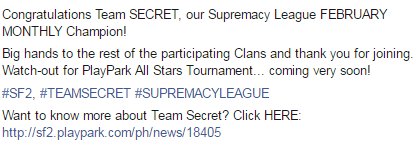 sf2playpark's tweet photo. Want to know more about Team Secret? Click HERE: https://t.co/vOPLQfat6W
#SF2, #TEAMSECRET #SUPREMACYLEAGUE https://t.co/n9ssyztgLr