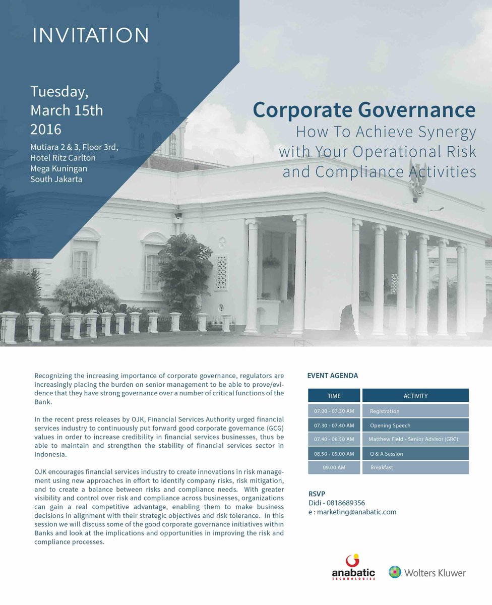 anabatic_tech's tweet photo. How to Achieve Synergy with Your Operational Risk and Compliance Activities? https://t.co/RKAmkdpHau https://t.co/MN7vfSPBfI