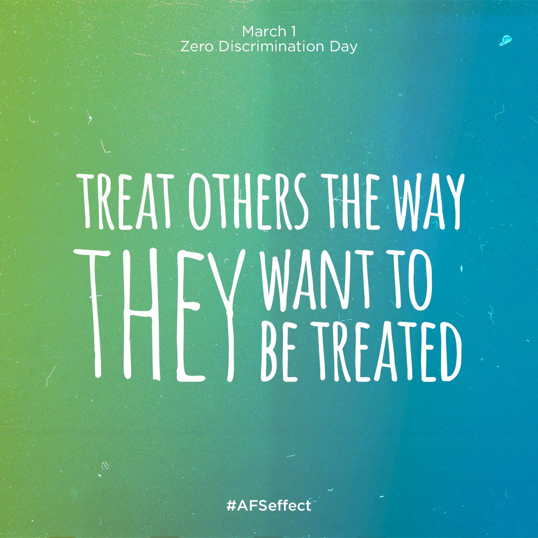 Afs Intercultural Programs On Twitter On Zerodiscriminationday Let S Remember The Platinum Rule Of Empathy Treat Others The Way They Want To Be Treated Https T Co Quzgedpbki Twitter