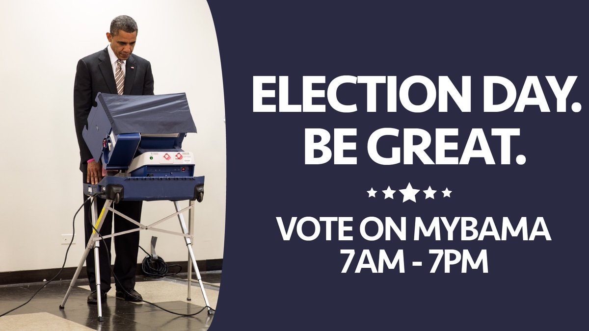 Vote today on myBama for the SGA officials who will represent you this year! MyBama.ua.edu