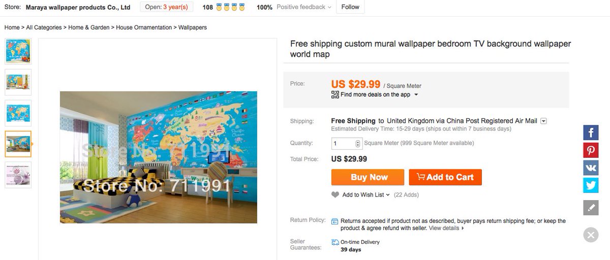 DesignLaila's tweet image. Don't buy stolen art. I have NEVER given permission for my world map to be sold as a wallpaper. Please RT #design