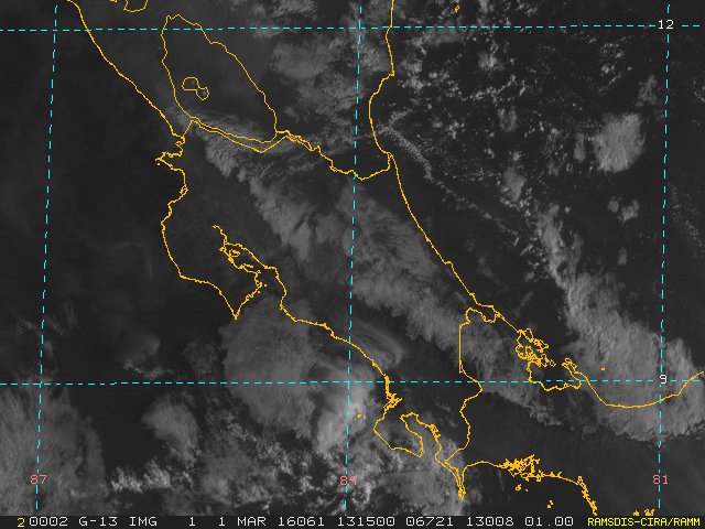 IMNCR's tweet photo. A esta hora nubes concentrándose en las cordilleras y costa del Pacífico. Se espera que hoy sea caluroso CRC https://t.co/Lk6n16VbT4
