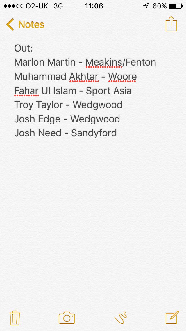 <a href="/Cricket_Forum/">StaffsCricket Banter</a> Caverswall outgoing players. Good luck at new clubs!