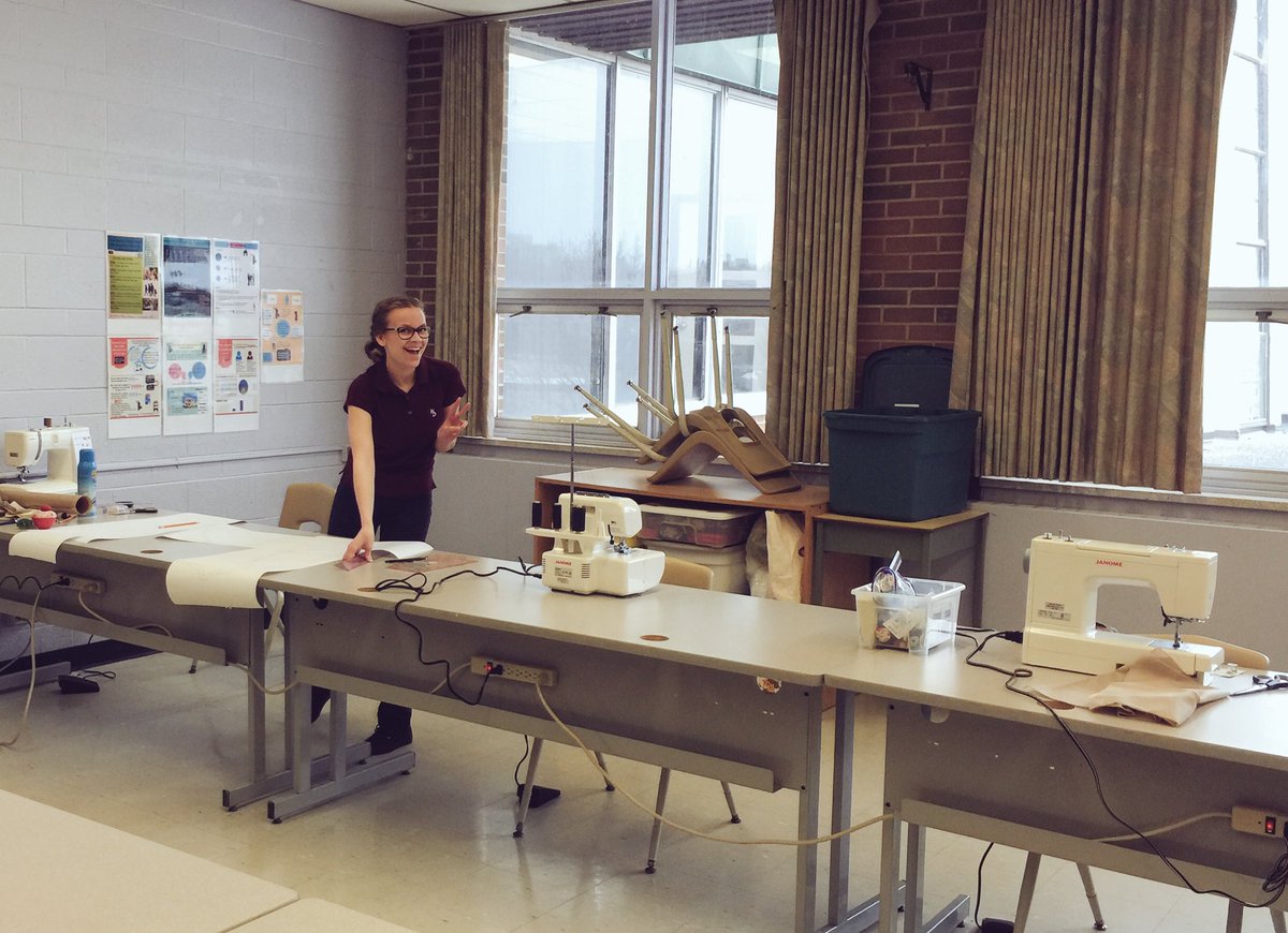Competition has started! Go Kristen! #TCDSBSkills #NDFashion