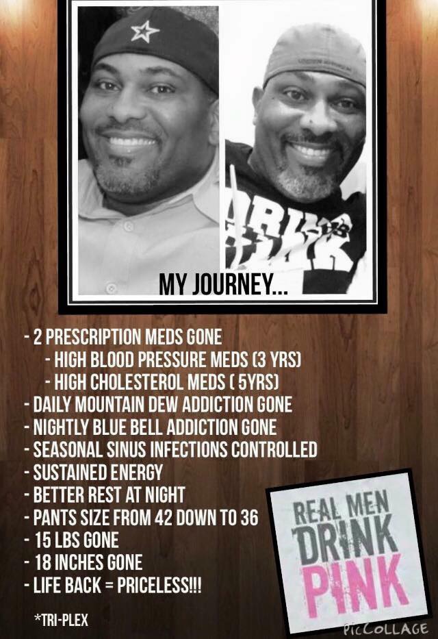 jomroach54's tweet image. Men are benefitting from our little pink drink and our other products, too!!!