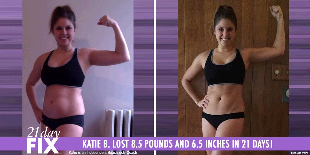 21 Day Fix On Twitter In 21 Days Katie Lost 8 5 Pounds Amp 6 5