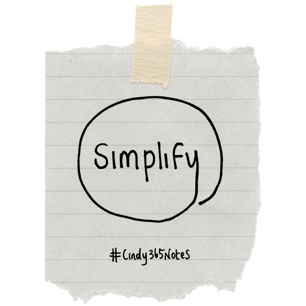 missiecindz's tweet image. Note to self: Sometimes you just need to SIMPLIFY to make marketing work! 

#keepthingssimple #cindy365notes